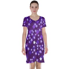 Ross Pattern Square Short Sleeve Nightdress by HermanTelo