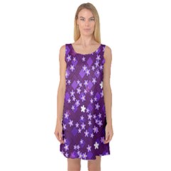 Ross Pattern Square Sleeveless Satin Nightdress by HermanTelo