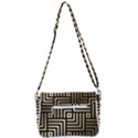 Geometric Pattern   Seamless Luxury Gold Vector Shoulder Bag with Back Zipper View3