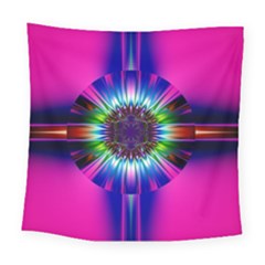 Abstract Art Fractal Creative Pink Square Tapestry (large) by Sudhe