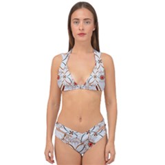 Artwork Fractal Allegory Art Floral Double Strap Halter Bikini Set by Sudhe