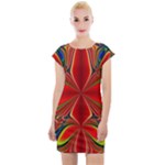 Abstract Abstract Art Fractal Cap Sleeve Bodycon Dress