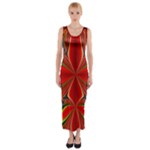 Abstract Abstract Art Fractal Fitted Maxi Dress