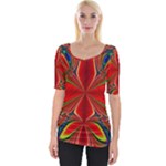 Abstract Abstract Art Fractal Wide Neckline Tee