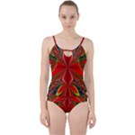 Abstract Abstract Art Fractal Cut Out Top Tankini Set