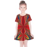 Abstract Abstract Art Fractal Kids  Simple Cotton Dress