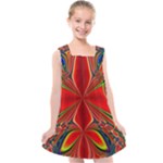 Abstract Abstract Art Fractal Kids  Cross Back Dress