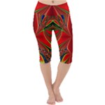 Abstract Abstract Art Fractal Lightweight Velour Cropped Yoga Leggings