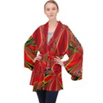 Abstract Abstract Art Fractal Velvet Kimono Robe