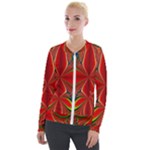 Abstract Abstract Art Fractal Velour Zip Up Jacket