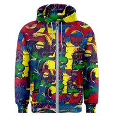 Colorful Shapes Abstract Painting                      Men s Zipper Hoodie
