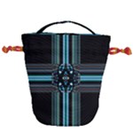 Cross Art Fractal Drawstring Bucket Bag