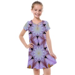 Abstract Flower Artwork Art Kids  Cross Web Dress by Pakrebo