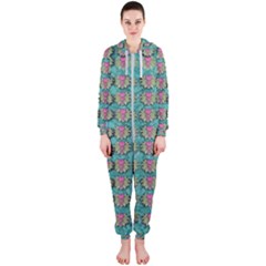 Lotus Bloom In The Sacred Soft Warm Sea Hooded Jumpsuit (ladies)  by pepitasart