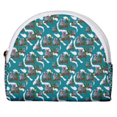 Koala Bears Pattern Horseshoe Style Canvas Pouch by bloomingvinedesign