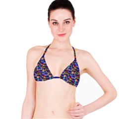 Wavy Squares Pattern Bikini Top by bloomingvinedesign