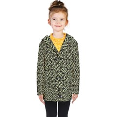 Modern Abstract Camouflage Patttern Kids  Double Breasted Button Coat by dflcprintsclothing