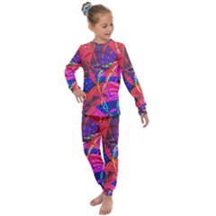 Design Background Concept Fractal Kids  Long Sleeve Set  by Pakrebo