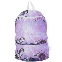 Elegant Floral Design Foldable Lightweight Backpack by FantasyWorld7