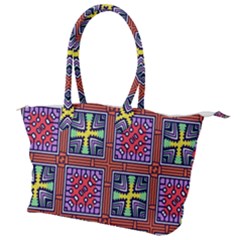 Shapes In Squares Pattern                     Canvas Shoulder Bag by LalyLauraFLM