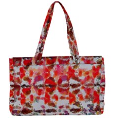 Paint Splatters On A White Background                    Canvas Work Bag by LalyLauraFLM