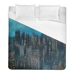 Cityscape Buildings Skyscraper Duvet Cover (full/ Double Size) by Wegoenart