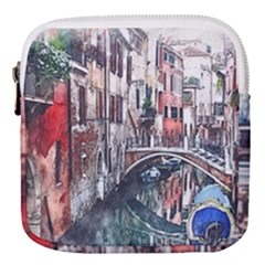 Venice Water Laguna Italy Mini Square Pouch by Wegoenart