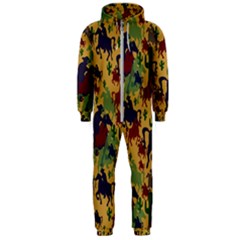 Cowboys Pattern Hooded Jumpsuit (men)  by bloomingvinedesign