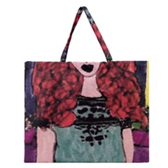 Sandy Zipper Large Tote Bag by snowwhitegirl