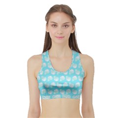 Glitched Candy Skulls Sports Bra With Border