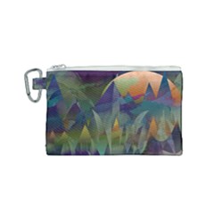 Mountains Abstract Mountain Range Canvas Cosmetic Bag (small) by Wegoenart