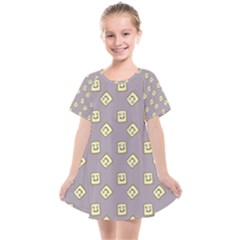 Happy Toast Grey Kids  Smock Dress by snowwhitegirl