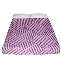 Wood Texture Diagonal Weave Pastel Fitted Sheet (california King Size) by Mariart