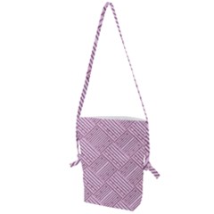 Wood Texture Diagonal Weave Pastel Folding Shoulder Bag by Mariart