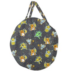 Electric Love  Giant Round Zipper Tote