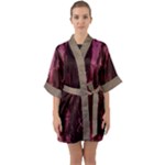 Grasmere Red Quarter Sleeve Kimono Robe