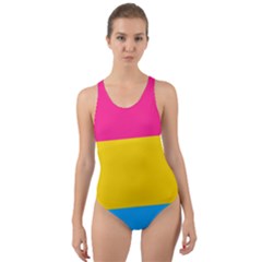 Pansexual Pride Flag Cut-out Back One Piece Swimsuit by lgbtnation