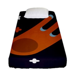 Meteor Meteorite Space Comet Fitted Sheet (single Size) by Pakrebo