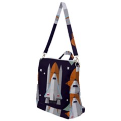 Rocket Space Universe Spaceship Crossbody Backpack