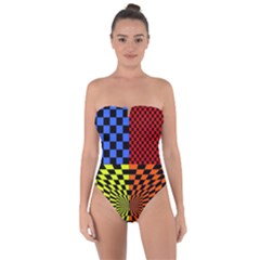 Checkerboard Again 7 Tie Back One Piece Swimsuit