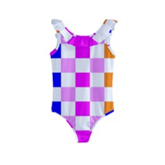 Checkerboard Again 9 Checkerboard Again 9 Kids  Frill Swimsuit by impacteesstreetwearseven