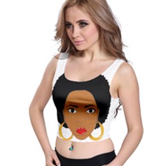 African American Woman With ?urly Hair Crop Top
