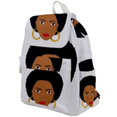 African American Woman With ?urly Hair Top Flap Backpack by bumblebamboo