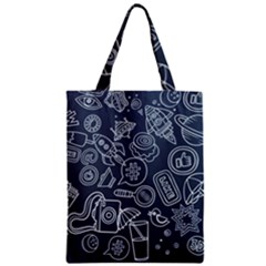 Internet Planets Drinks Computers Zipper Classic Tote Bag