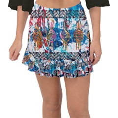 Tajah Olson Designs  Fishtail Mini Chiffon Skirt by TajahOlsonDesigns