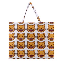 Cat Zipper Large Tote Bag by ArtworkByPatrick