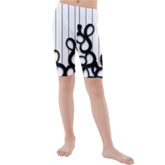 Chaos N Order Kids  Mid Length Swim Shorts by designsbyamerianna