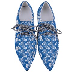 Wallpaper Background Blue Colors Pointed Oxford Shoes by Pakrebo