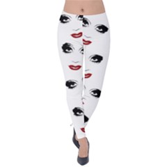 Bianca Del Rio Pattern Velvet Leggings by Valentinaart