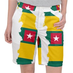 Togo Flag Map Geography Outline Pocket Shorts by Sapixe